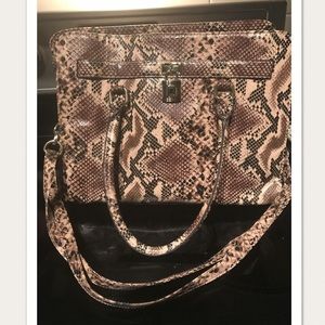 Large Faux Snake Skin Bag #Super Stylish